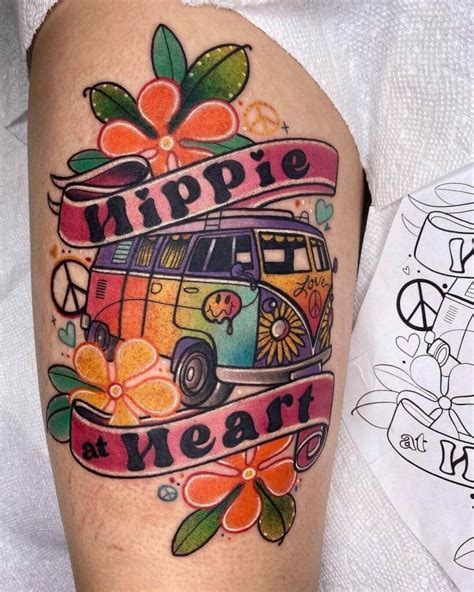 hippie tattoo|hippie tattoos 60s.